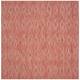 SAFAVIEH Courtyard Marolyn Indoor/ Outdoor Waterproof Patio Backyard Rug - 6'7" x 6'7" Square - Red/Red