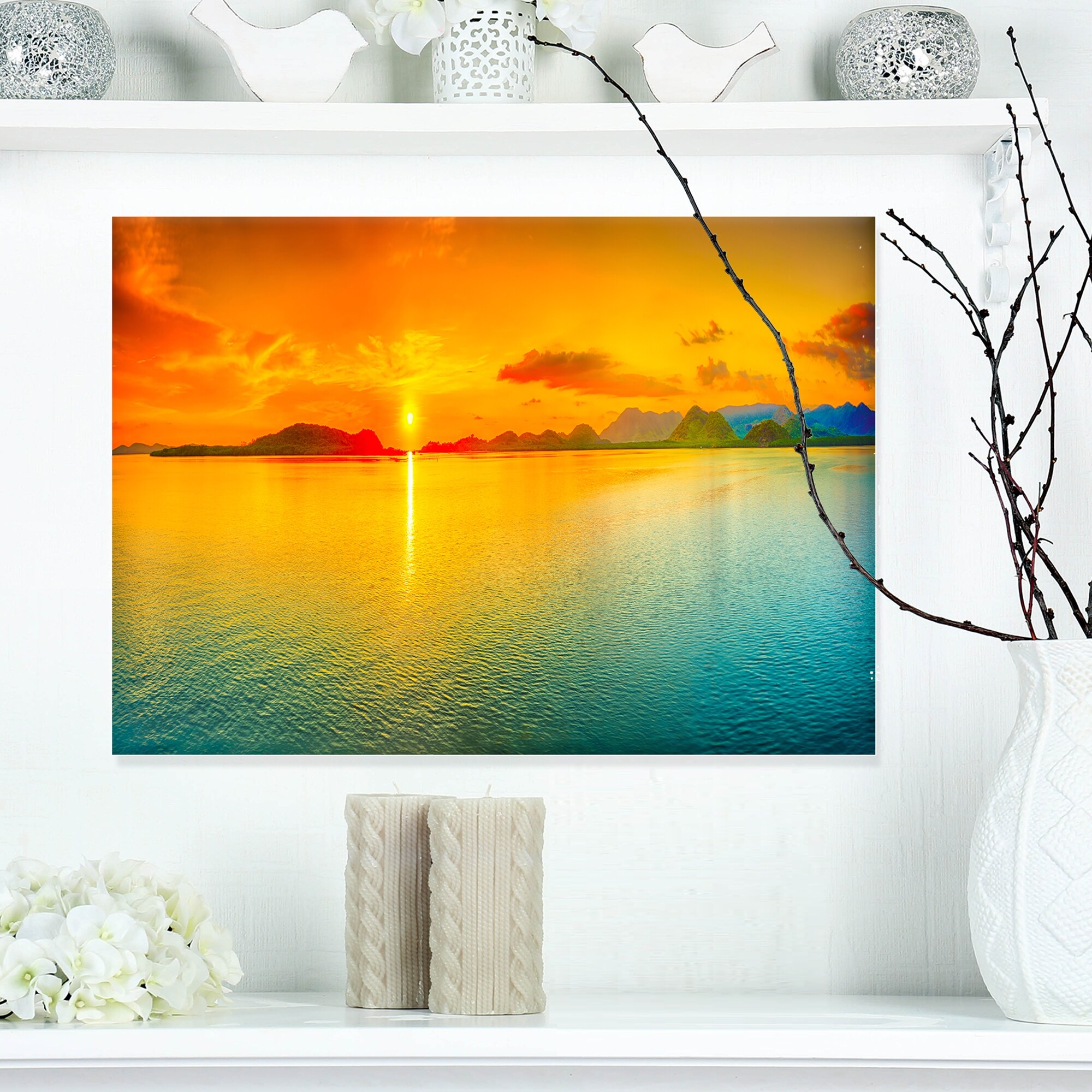 Designart - Sunset Over Sea Panorama - Seascape Photography  Mini-image