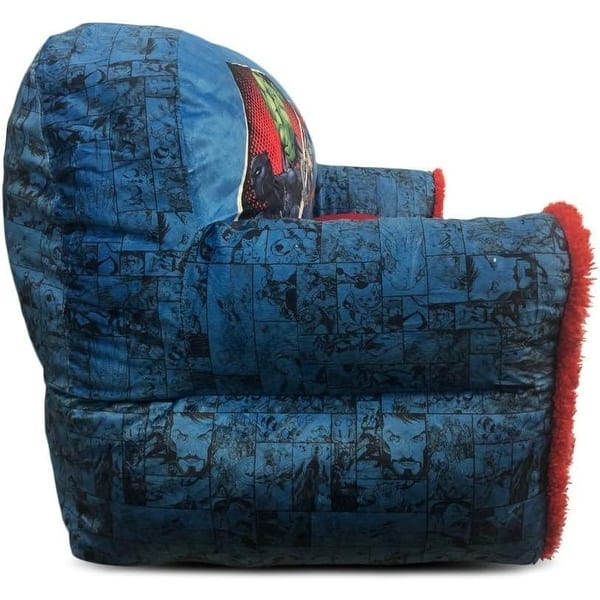 Marvel Avengers Cozy Double Bean Bag Sofa Chair with Sherpa Trim Bed