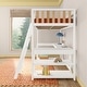 preview thumbnail 7 of 16, Scandinavian Twin Loft Bed with Wraparound Desk & Shelves