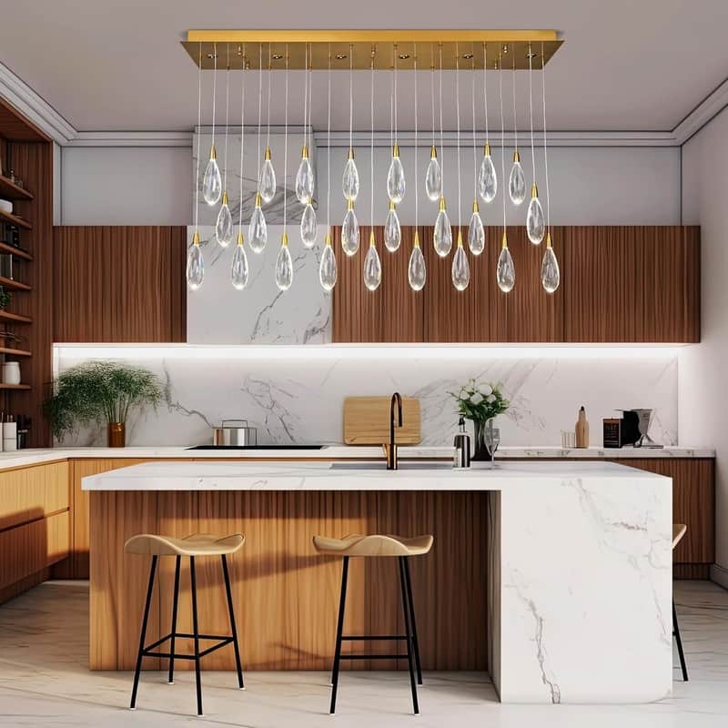 KAYLA 45in Long Crystal Chandelier 43-Lights Gold Large Spiral Staircase Chandeliers