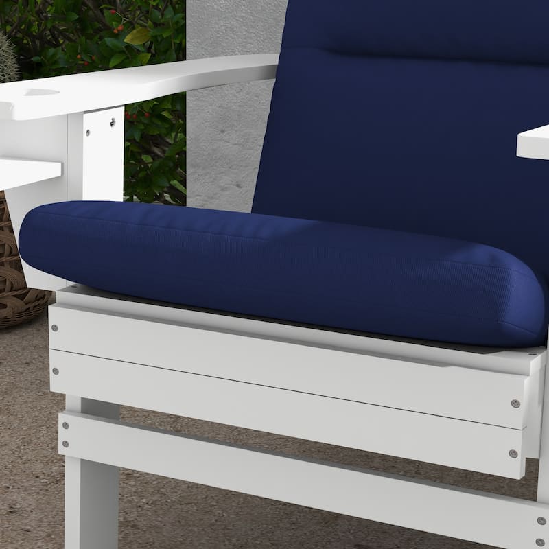 Outsunny Adirondack Chair Cushions, Outdoor Chair Cushions for Fire Pit Chairs with Seat Cushion, Back Cushion and Ties