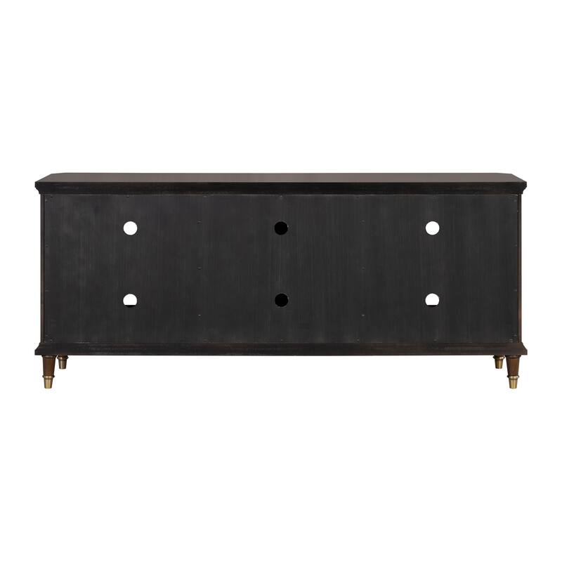 Furniture of America Prylen Modern Dark Cherry 70-inch TV Stand with 6 Shelves