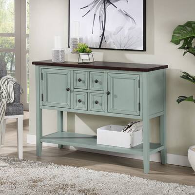The Gray Barn Cattail Hollow Farmhouse Antique Blue Hallway Cabinet
