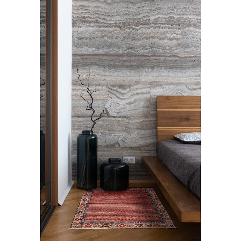 ECARPETGALLERY Hand-knotted Andelz Red Wool Rug - 3'3 x 4'6