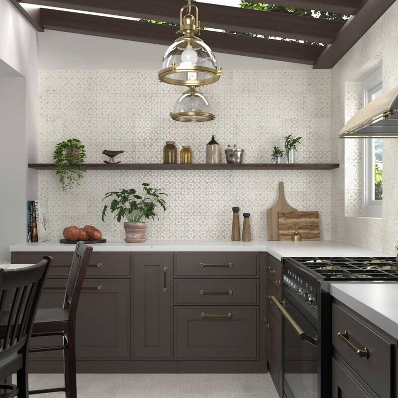 The Tile Life Phlox 8x8 White Porcelain Floor & Wall Tile