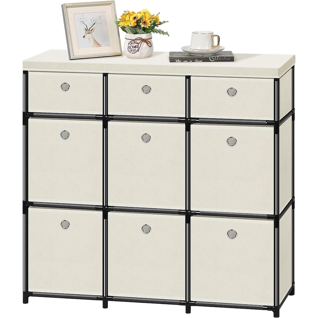9 Drawer Fabric Storage Chest for Bedroom, Dorm, Playroom, Hallyway