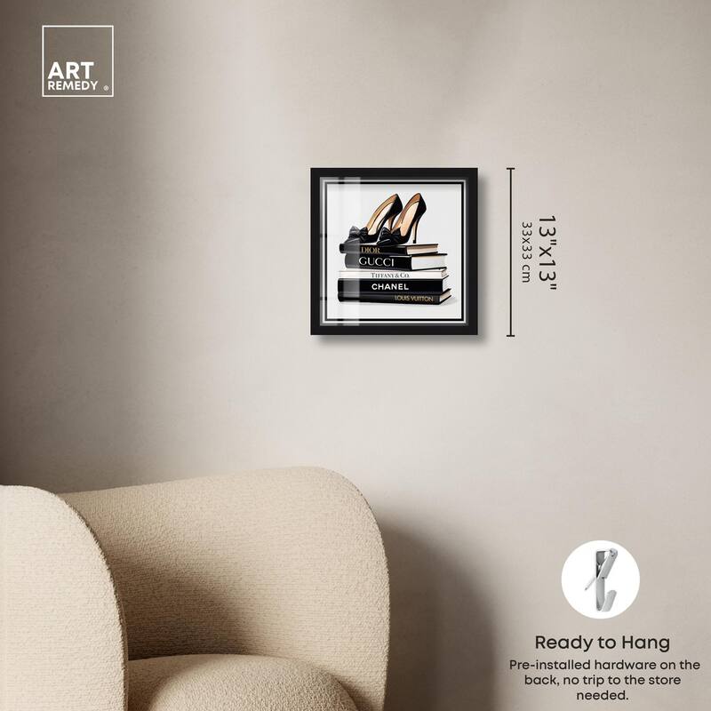 Ink Books and Heels Shadowbox by Art Remedy