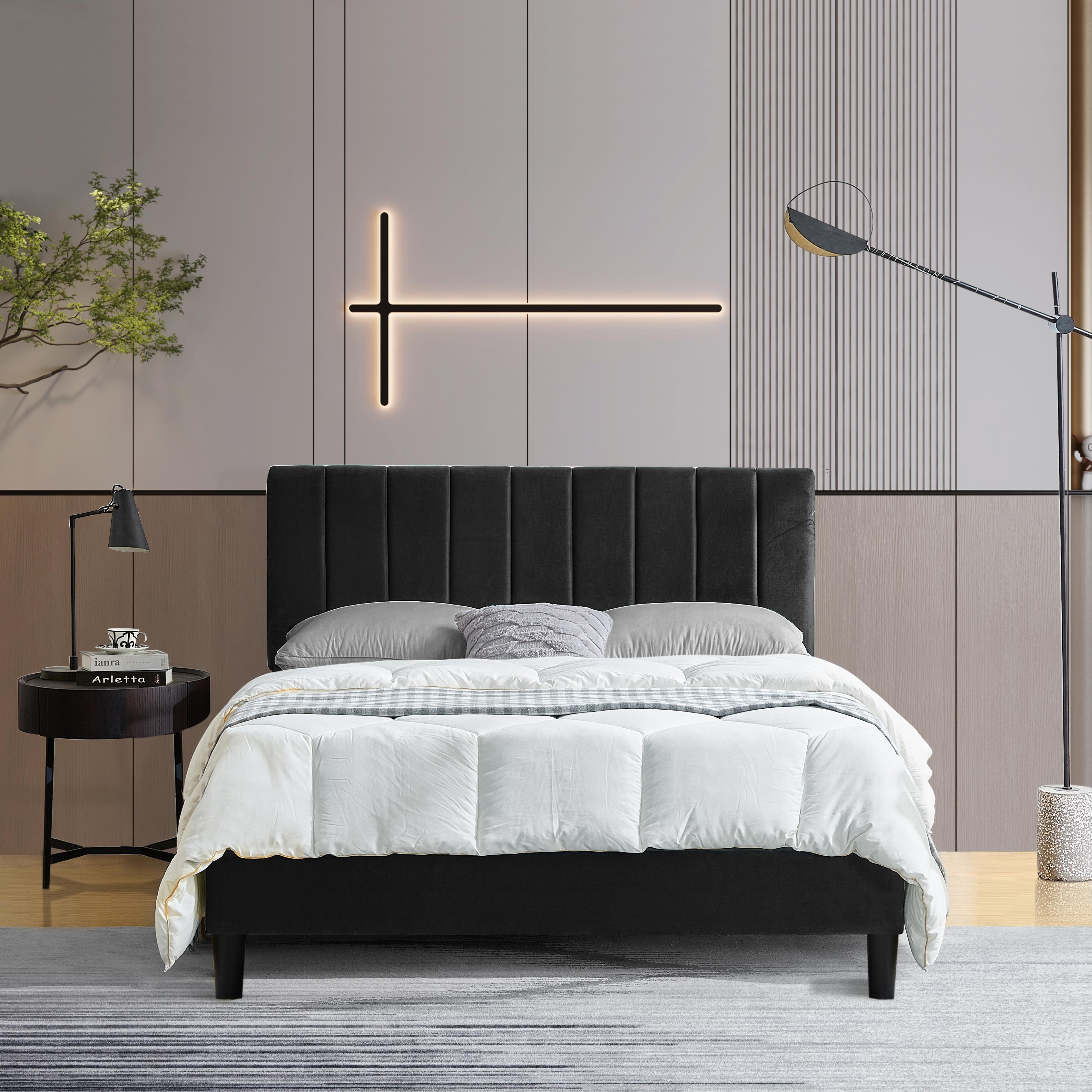 Heavy duty upholstered clearance bed