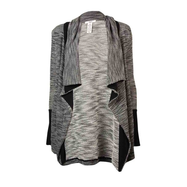 black knit cardigan sweater