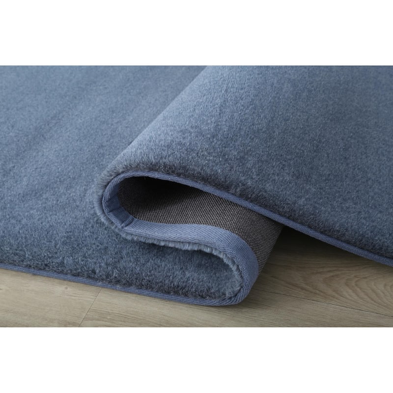 Emma Collection Thick Solid Color Area Rug
