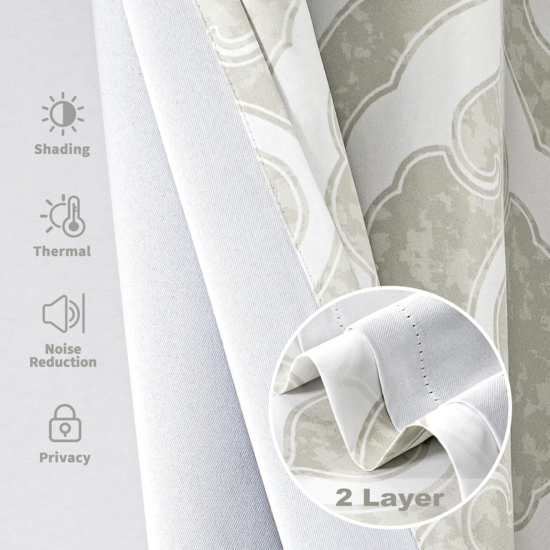 DriftAway Rory curtain 2 Panels Set for Living Room Boho Medallion Chic Drapes