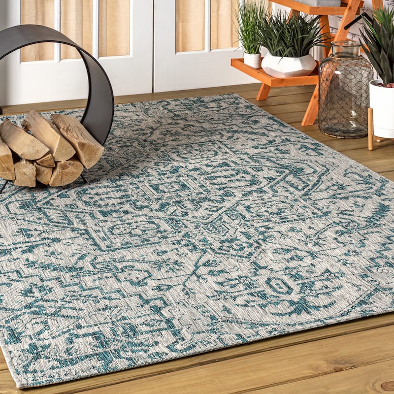 JONATHAN Y Charleston Medallion Indoor/Outdoor Area Rug
