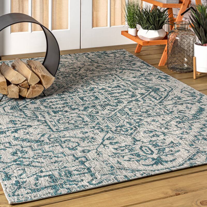 JONATHAN Y Charleston Medallion Indoor/Outdoor Area Rug