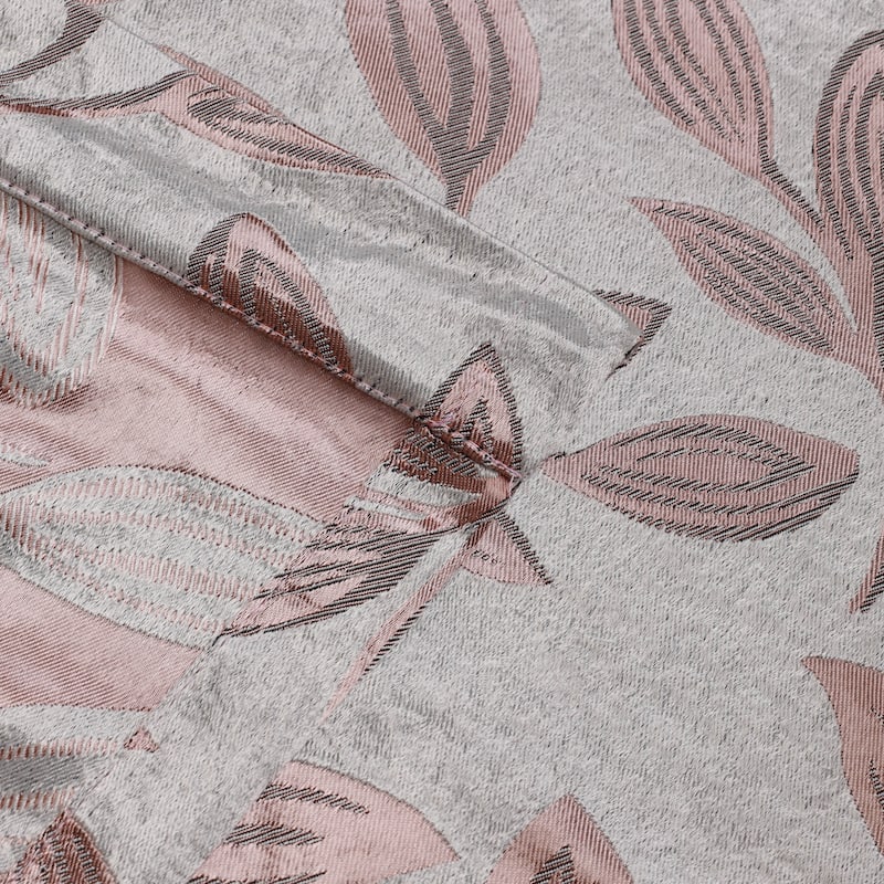 Superior Modern Bohemian Leaves Room Darkening Curtains with Grommets