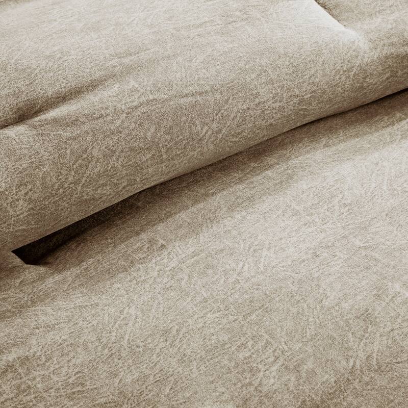 GDF Studio - Faux Suede Lodge Comforter Set with Decorative Pillows