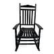 preview thumbnail 10 of 8, Outdoor Rocking Chair, Patio Wooden Rocking Chair with Smooth Armrests, High Back for Garden, Balcony, Porch