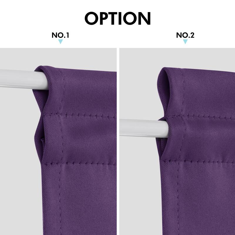 Deconovo French Door Curtain with Rod Pocket and Tieback 1 Panel
