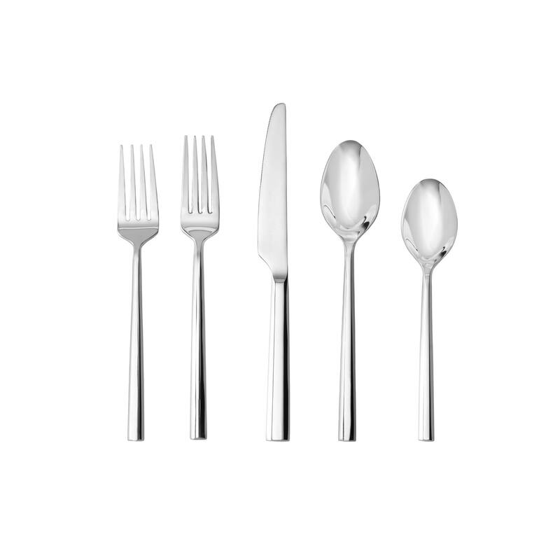 Fortessa Orson 18/10 Stainless Steel, 20 Piece Flatware Set (Service for 4), Silver - 20 Piece Set