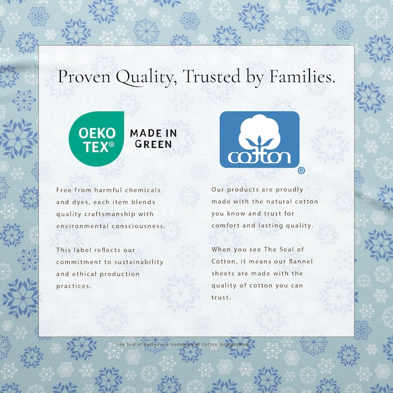 Linery & Co. Ultra-Soft Turkish Cotton Flannel Christmas Print Sheet Set