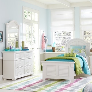 Liberty Furniture Summer House Youth Panel Bedroom Set with Bed, Dresser, Mirror- Full or Twin