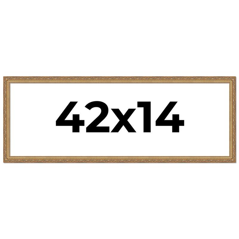 42x14 Frame Red Solid Wood Picture Frame Width 1.75 Inches | Interior Frame Depth 1 13/16 Inches