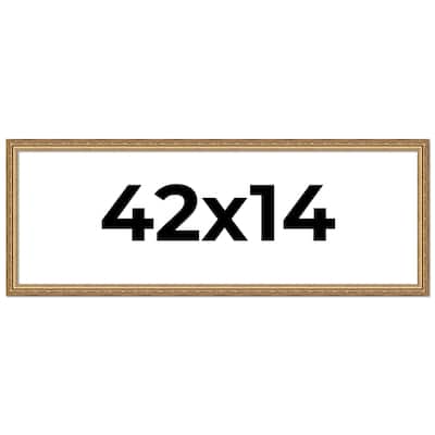 42x14 Frame Red Solid Wood Picture Frame Width 1.75 Inches | Interior Frame Depth 1 13/16 Inches