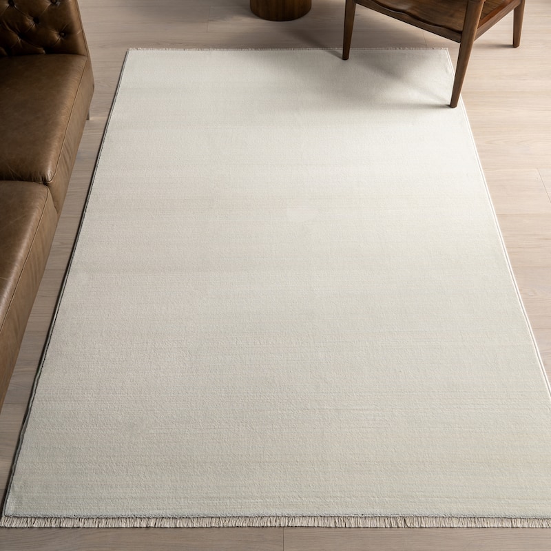 Nuloom Raya Contemporary Solid Area Rug - 8' x 10'2" - Cream