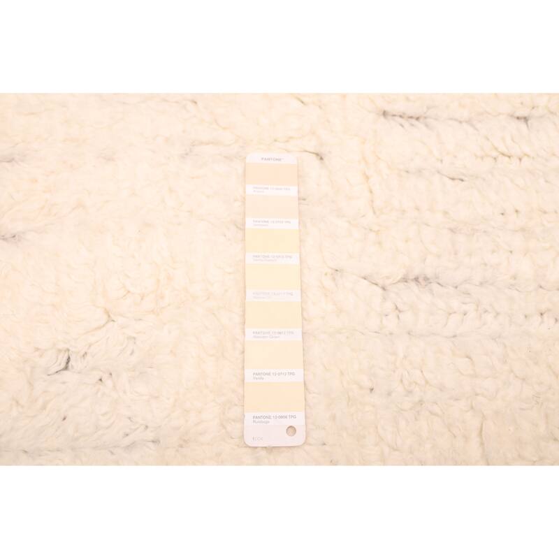 ECARPETGALLERY Hand-knotted Tangier Cream Wool Rug - 4'11 x 8'0