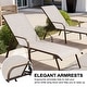 preview thumbnail 6 of 72, Outdoor Patio Lounger Aluminum Adjustable Chaise Lounge Chairs with Arms (Set of 2/4) - See Picture