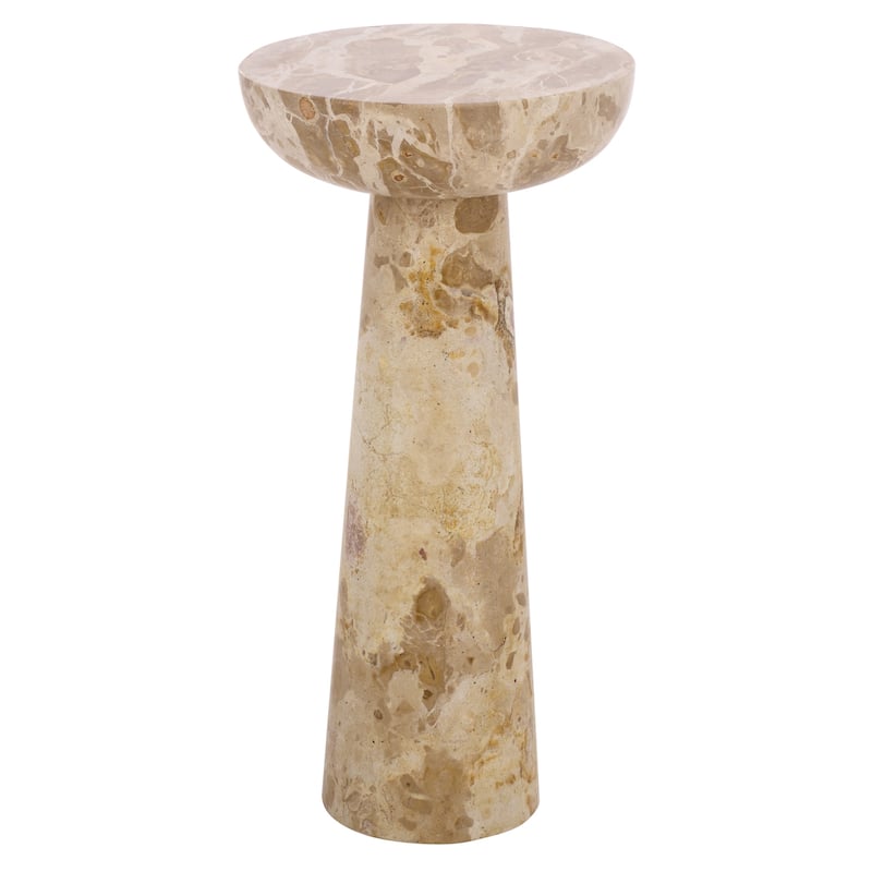 SAFAVIEH Couture Glendale Round Marble Accent Table - 10"W x 10"D x 20"H