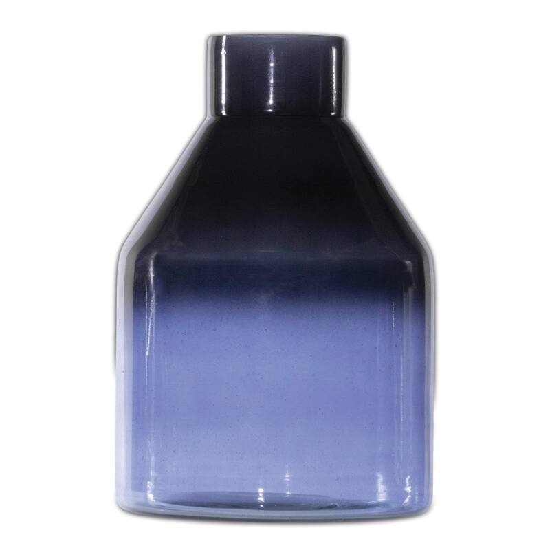 7" Blue Ombre Glass Cylinder Table Vase - 4.75