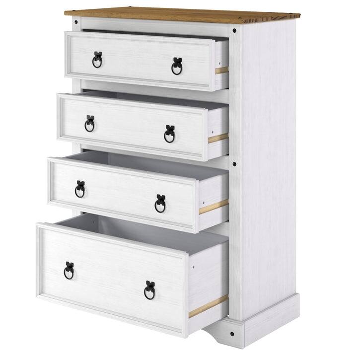 Wood Dresser 4 Drawers Chest Corona | Furniture Dash