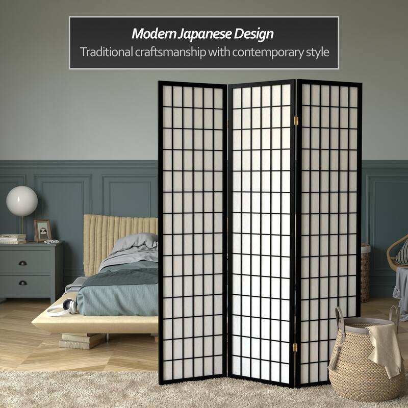 Wood and Rice Paper Windowpane Shoji Screen (China)