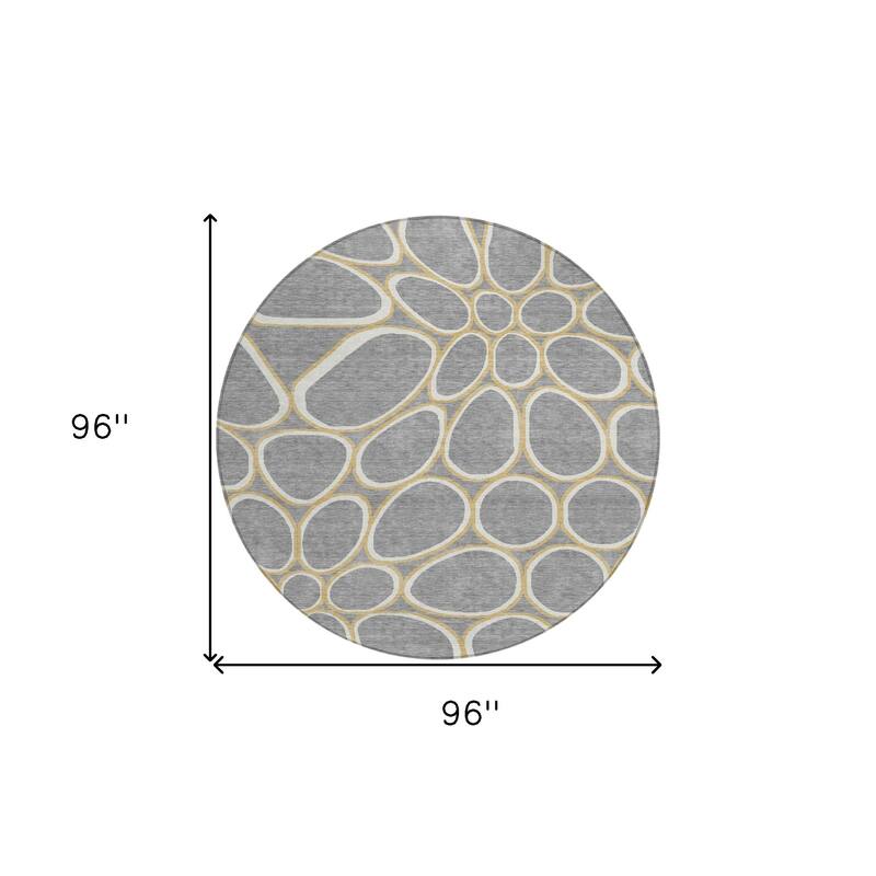 HomeRoots Abstract Transitional Rectangle Outdoor Rug