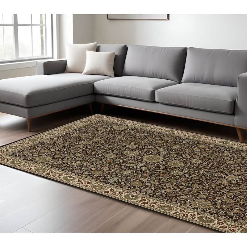 HomeRoots Oriental Traditional Runner Area Rug - 129.92 in. x 94.49 in.  x 0.43 in.