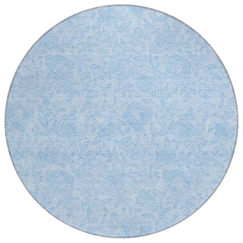 HomeRoots Floral Transitional Rectangle Outdoor Rug