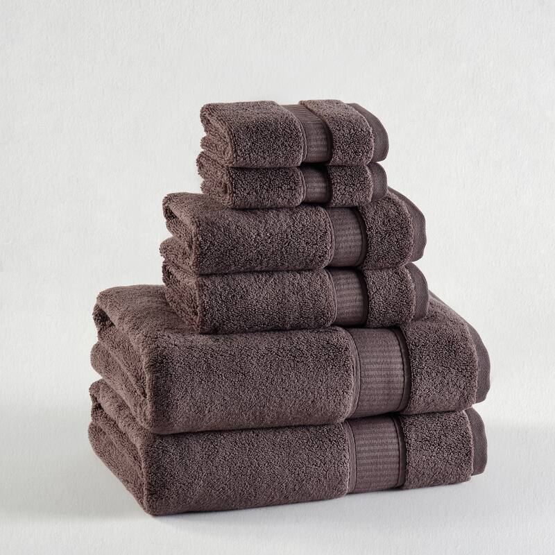 J. Queen New York Belmore Luxury 6 Piece Towel Set - Aubergine