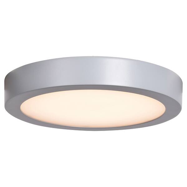 slide 2 of 6, Ulko Exterior 1-light Silver LED Outdoor Large Flush Mount