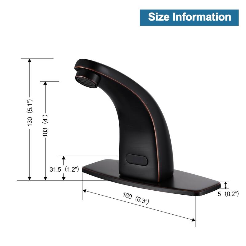WOWOW Single Hole Touchless Bathroom Faucet