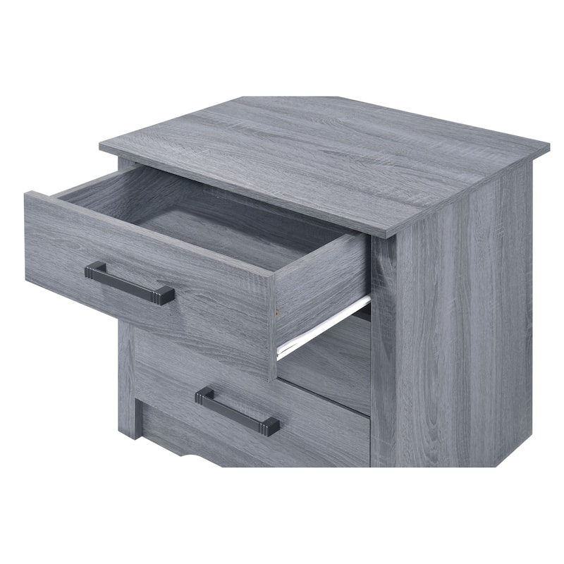 Hudson 3-drawer Nightstand