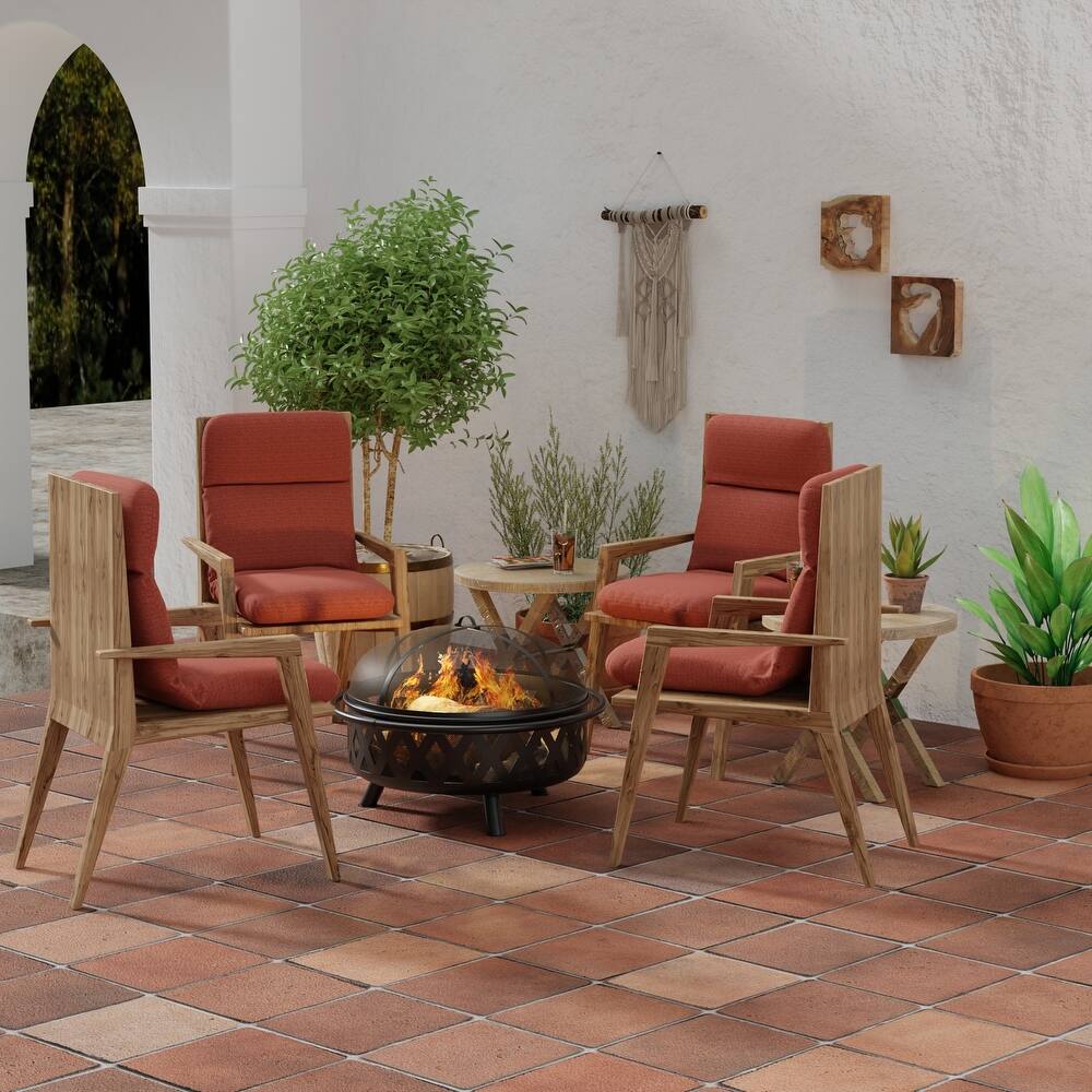 22" x 45" Outdoor Chair Cushion with Ties and Loop - 45'' L x 22'' W x 5'' H