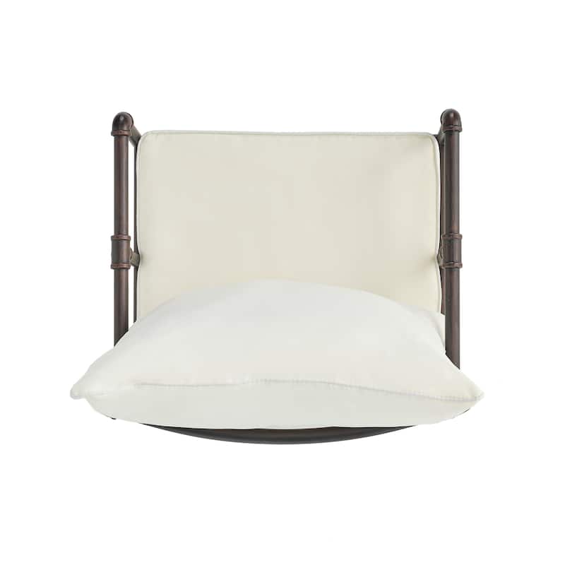 Northrup Pipe Outdoor Adjustable Barstool with Cushions by Christopher Knight Home