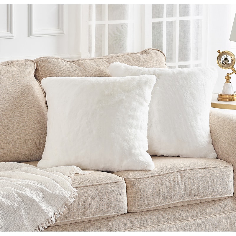 Serenta Heavy Fauxfur Pillow Shell 2 PC Set, 20''x20'' - 20''x20'' - Erget