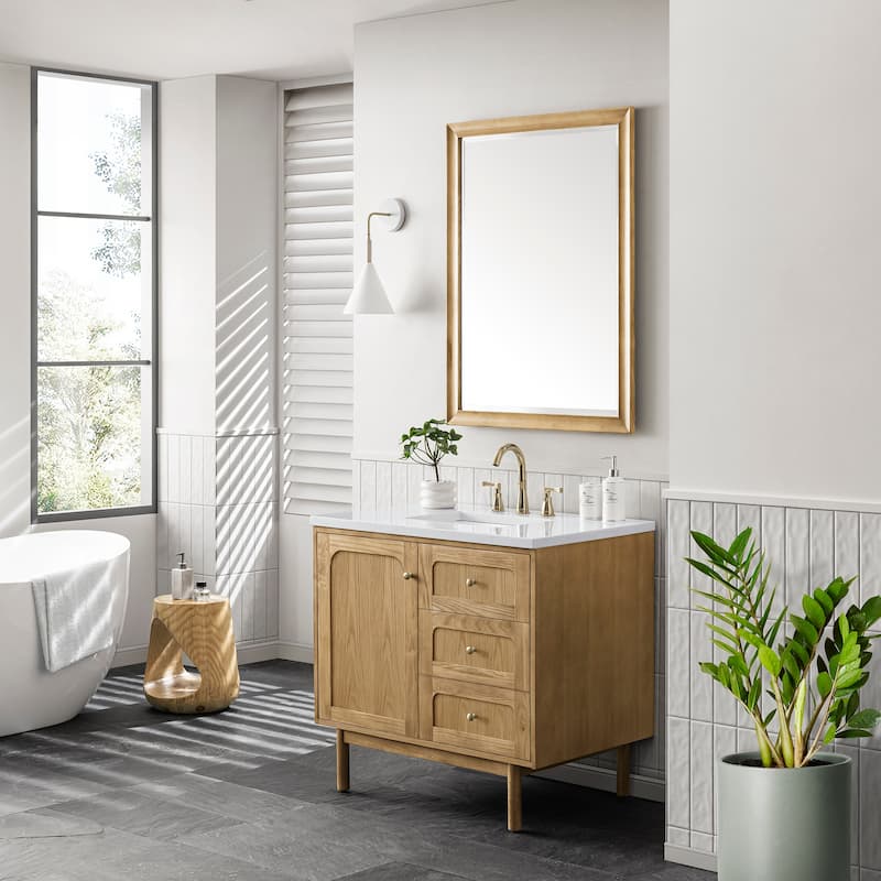 James Martin Vanities Laurent 36" Single Vanity, Light Natural Oak