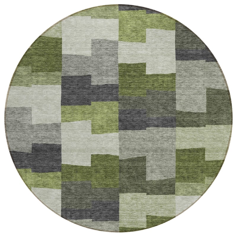 HomeRoots Geometric Transitional Rectangle Outdoor Rug