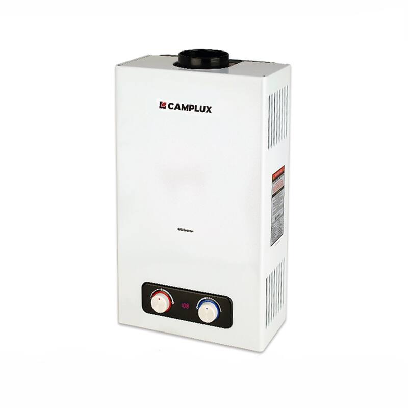 CAMPLUX 2.64 GPM 68,000 BTU Outdoor Portable Propane Tankless Water Heater, White