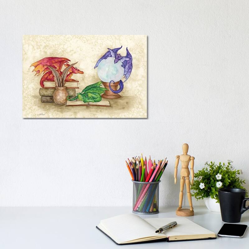 iCanvas "Dragons In The Library" by Amy Brown Canvas Print - 8x12x0.75