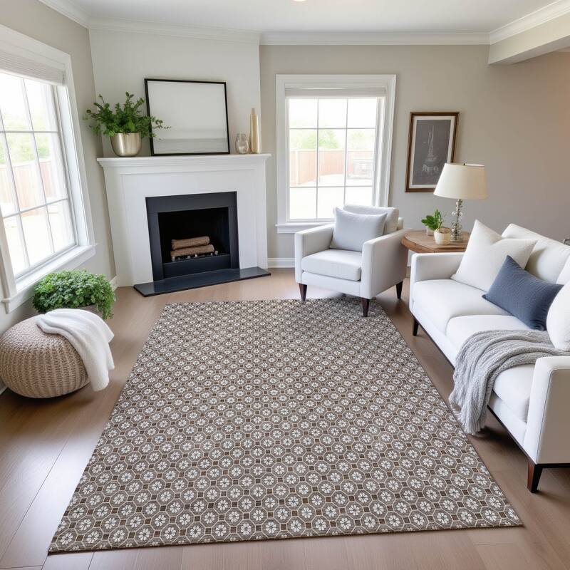 Premium Washable Super Soft Modern Imprints Mayfield Rug - Taupe - 2'6" x 3'10"