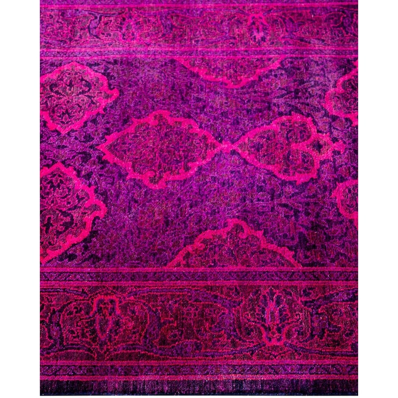 Contemporary Overdyed Wool Hand Knotted Runner - 2' 6" x 11' 10"